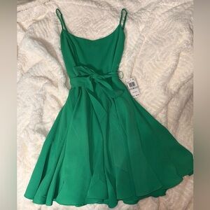 B Darlin Vibrant Green Mini Dress